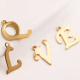 100pcs Stainless Steel A-Z 26 Alphabet Letter Charms Random Mix Pendant