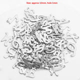 100pcs Stainless Steel A-Z 26 Alphabet Letter Charms Random Mix Pendant
