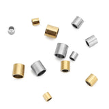 100pcs Stainless Steel Crimp End Tube Beads 1.5mm 2mm 2.5mm Stopper Spacer