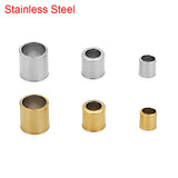 100pcs Stainless Steel Crimp End Tube Beads 1.5mm 2mm 2.5mm Stopper Spacer