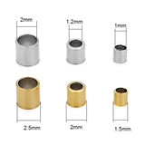 100pcs Stainless Steel Crimp End Tube Beads 1.5mm 2mm 2.5mm Stopper Spacer