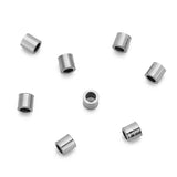 100pcs Stainless Steel Crimp End Tube Beads 1.5mm 2mm 2.5mm Stopper Spacer