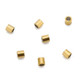100pcs Stainless Steel Crimp End Tube Beads 1.5mm 2mm 2.5mm Stopper Spacer