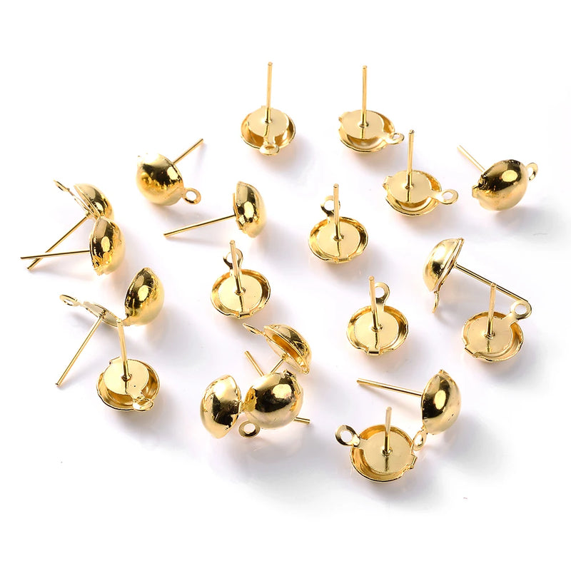 100pcs Stainless Steel Ear Post Stud DIY Jewelry Making Supplies