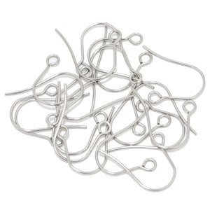 100pcs Stainless Steel Earring Hooks for Crafts
