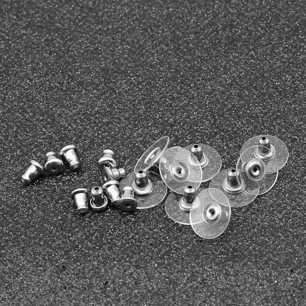 100pcs Stainless Steel Earrings Base Silver Settinngs Earring Accessories