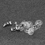 100pcs Stainless Steel Earrings Base Silver Settinngs Earring Accessories