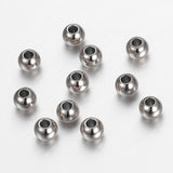 100pcs Stainless Steel Rose Spacer Beads Jewelry Making DIY Components