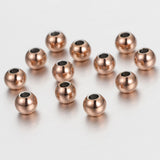 100pcs Stainless Steel Rose Spacer Beads Jewelry Making DIY Components