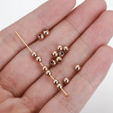 100pcs Stainless Steel Rose Spacer Beads Jewelry Making DIY Components