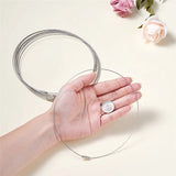 100pcs Stainless Steel Wire Necklace Cord 445x1mm