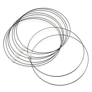 100pcs Stainless Steel Wire Necklace Cord 445x1mm