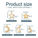 100pcs Mixed Stainless Steel Charms for Jewelry Making