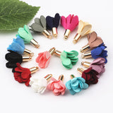100pcs Tassels For Jewelry 25mm Suede Tassel Flower Charm Pendants