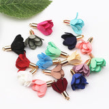 100pcs Tassels For Jewelry 25mm Suede Tassel Flower Charm Pendants