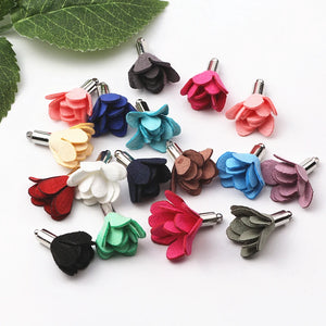100pcs Tassels For Jewelry 25mm Suede Tassel Flower Charm Pendants