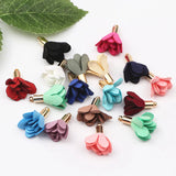 100pcs Tassels For Jewelry 25mm Suede Tassel Flower Charm Pendants