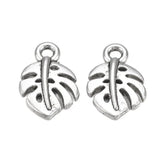 100pcs Tibetan Monstera Leaf Charms for DIY Jewelry Making 14*9.5*3mm