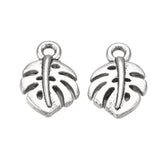 100pcs Tibetan Monstera Leaf Charms for DIY Jewelry Making 14*9.5*3mm