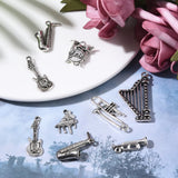 100pcs Tibetan Music Charms Mixed Musical Instrument Charms for Jewelry Making