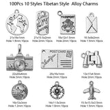 100pcs Tibetan Passport Charms for Jewelry Making