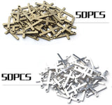 100pcs Alloy Cross Pendants Charms for Jewelry Making