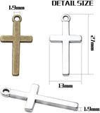 100pcs Alloy Cross Pendants Charms for Jewelry Making