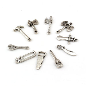 100pcs Tibetan Silver Tool Beads for DIY Jewelry Making