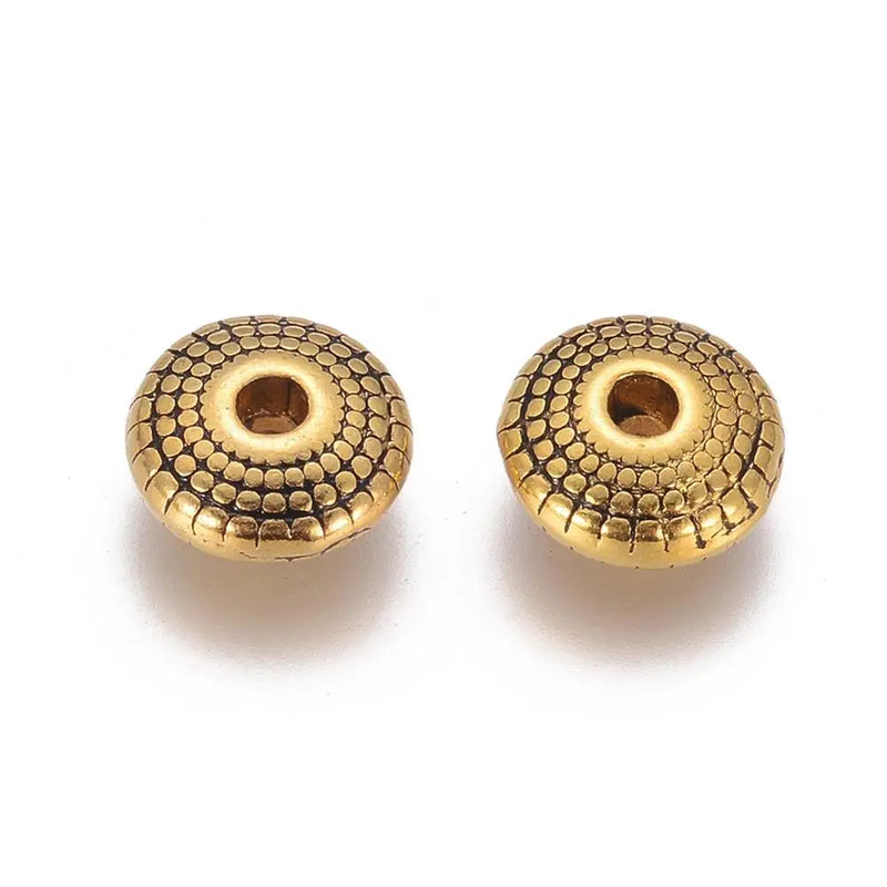 100pcs Tibetan Style Beads Antique Golden Spacer Beads for DIY Jewelry Making