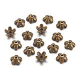 100pcs Tibetan Style Zinc Alloy Bead Caps Antique 5x3mm
