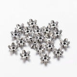 100pcs Tibetan Style Zinc Alloy Bead Caps Antique 5x3mm