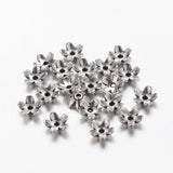 100pcs Tibetan Style Zinc Alloy Bead Caps Antique 5x3mm