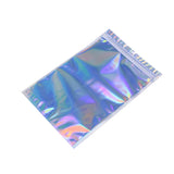 100pcs Translucent Resealable Laser Zip Lock Bags Holographic Iridescent Bag