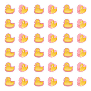 100pcs Transparent Acrylic Duck Beads for DIY Jewelry Making
