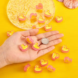 100pcs Transparent Acrylic Duck Beads for DIY Jewelry Making