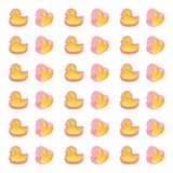 100pcs Transparent Acrylic Duck Beads for DIY Jewelry Making