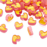 100pcs Transparent Acrylic Duck Beads for DIY Jewelry Making