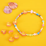 100pcs Enamel Duck Spacer Beads for DIY Jewelry Making