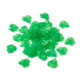 100pcs Acrylic Green Leaf Pendants for DIY Jewelry Making