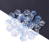 100pcs Transparent Glass Flower Beads for Jewelry Making DIY Crafts