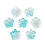 100pcs Transparent Glass Flower Beads for Jewelry Making DIY Crafts