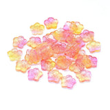100pcs Transparent Glass Flower Beads for Jewelry Making DIY Crafts