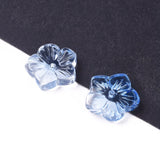 100pcs Transparent Glass Flower Beads for Jewelry Making DIY Crafts