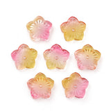 100pcs Transparent Glass Flower Beads for Jewelry Making DIY Crafts
