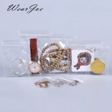 100pcs Transparent Jewelry Pouches for Charms Ring Earrings Storage