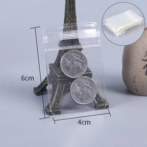 100pcs Transparent Jewelry Pouches for Charms Ring Earrings Storage