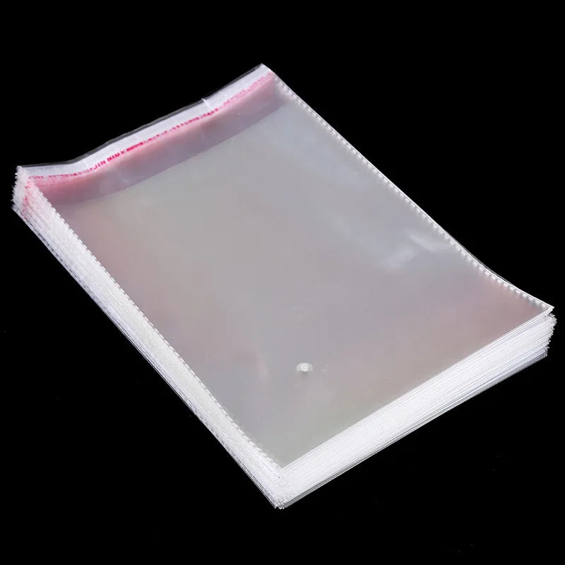 100pcs Transparent Opp Bags 17*23+4cm Jewelry Packaging Display