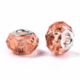 100pcs Resin European Beads Crystal Large Hole 14mm
