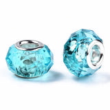 100pcs Resin European Beads Crystal Large Hole 14mm