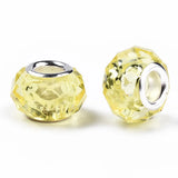 100pcs Resin European Beads Crystal Large Hole 14mm